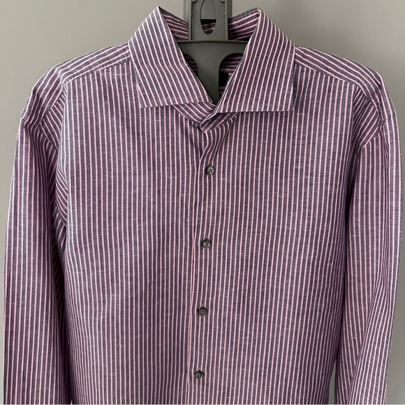 Boss Slim Fit Stripe Shirt - Picture 2 of 10